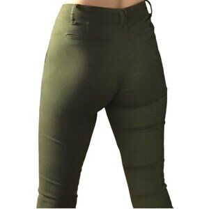 Brillante Green Ankle Zip Skinny Jeans Size 24